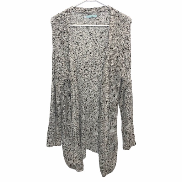 Maurices Sweaters - Cozy Knit Open-Front Sweater - Black and White